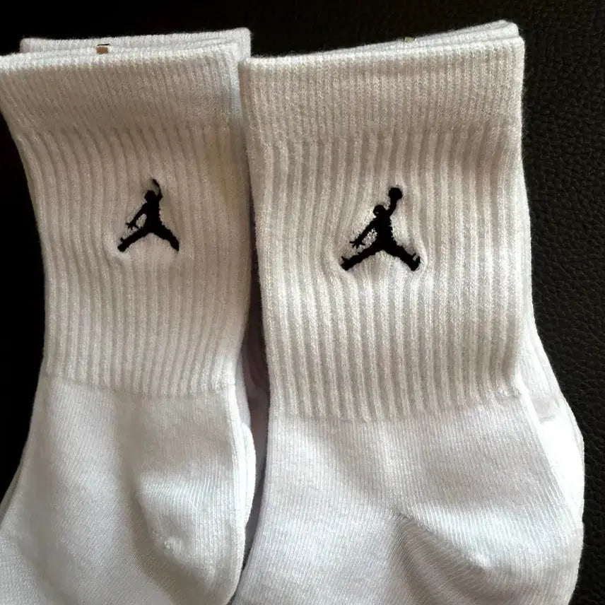 [BUNJANG] Jordan White Socks (10-Pair Set) / 조던 화이트 양말 10켤레세트 새상품
