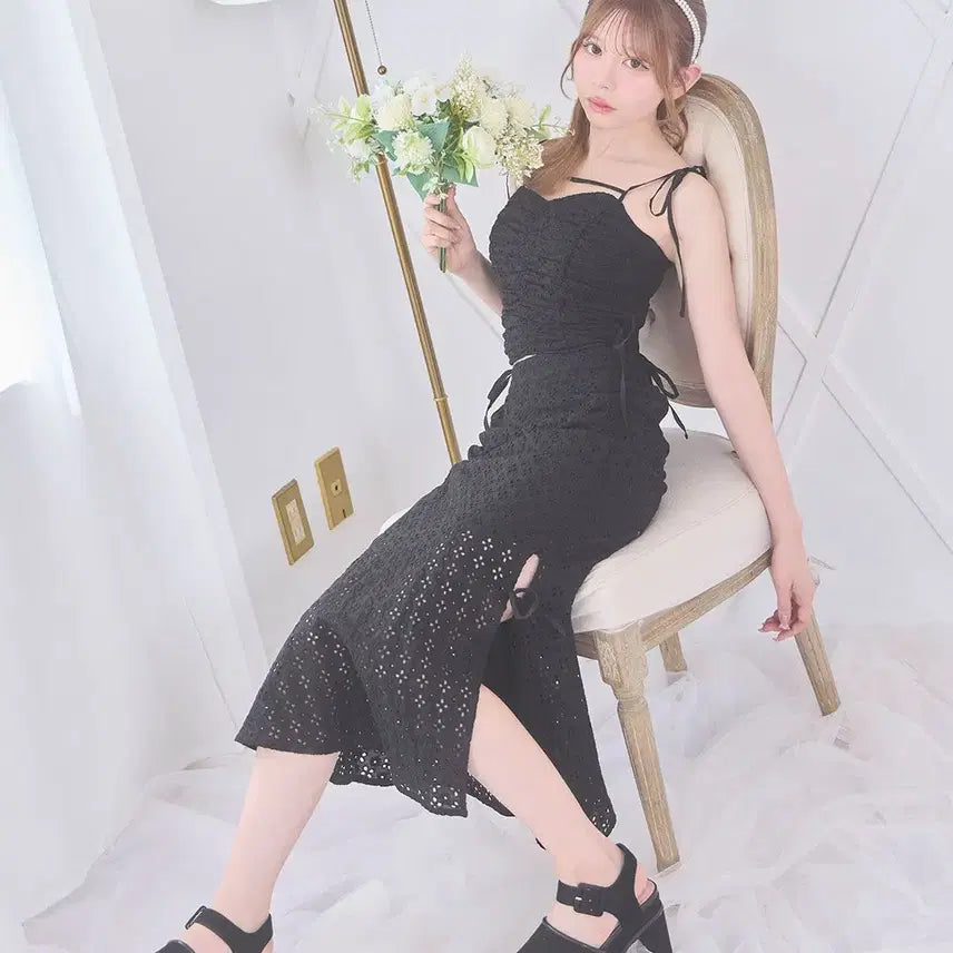[BUNJANG] Michel Macaron Cotton Lace Set / 미셸마카롱 코튼 레이스 셋업
