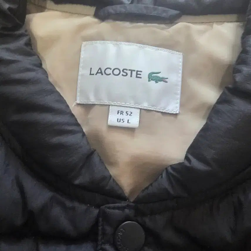 [BUNJANG] Lacoste Black Padded Vest / 라코스테 블랙 패딩 조끼