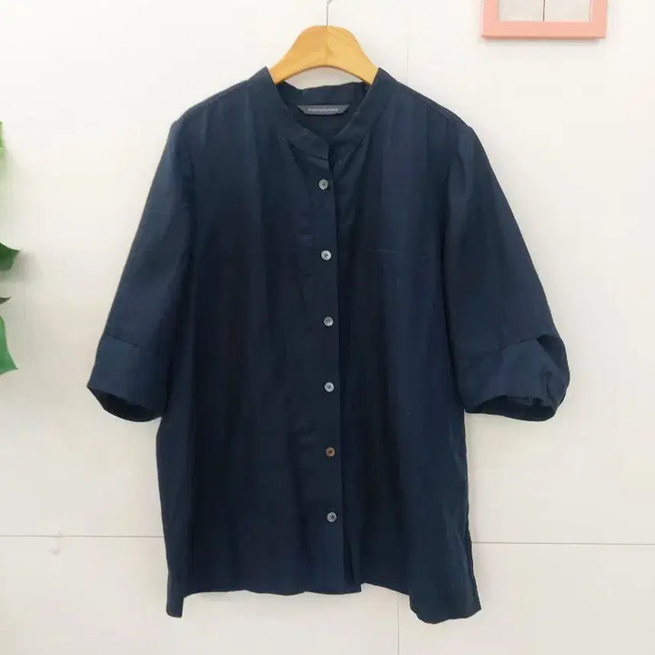 [SOLD OUT] 쁘렝땅 네이비 린넨 5부소매 자켓 66