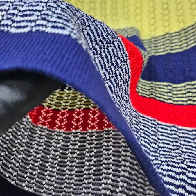 [BUNJANG] Striped Knit Two-Piece Set / 스트라이프 니트 반팔 상의 + 스커트 세트
