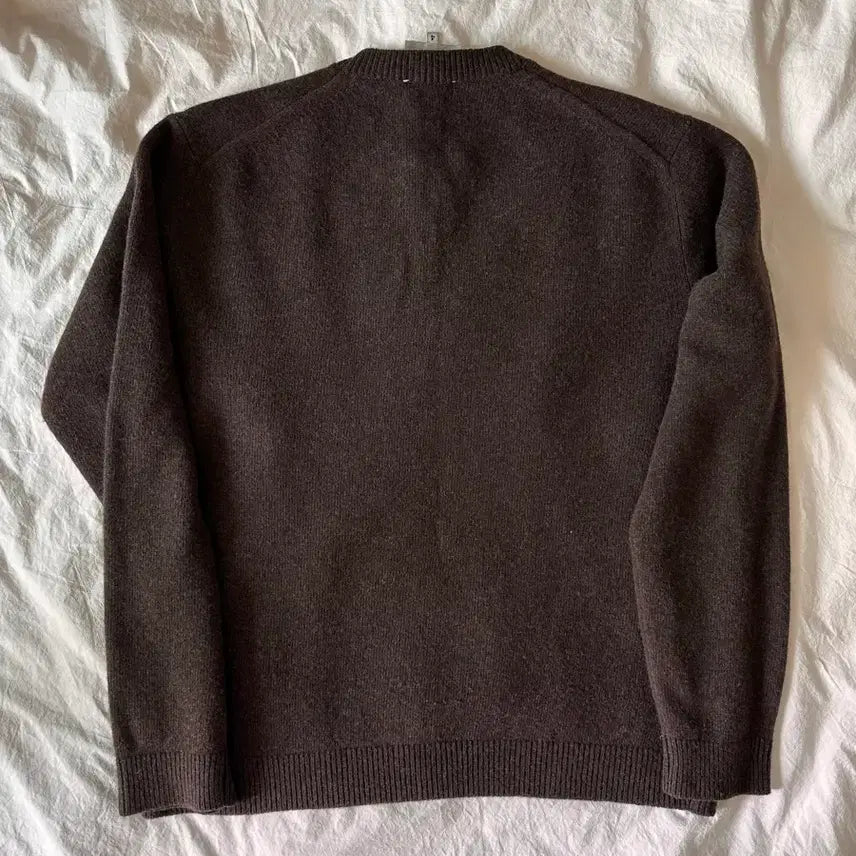 [BUNJANG] AECA WHITE Brown Cashmere Blend Knit Sweater / AECA WHITE 에이카화이트 브라운 캐시미어 블랜드 니트 스웨트