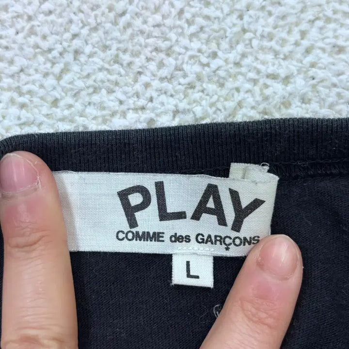 [BUNJANG] Comme des Garcons Heart Patch Short Sleeve T-shirt / L 꼼데가르송 하트패치 반팔 티셔츠 0409E