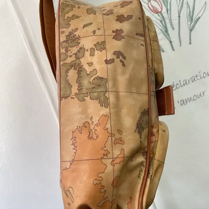 [BUNJANG] Prima Classe GEO Map Pattern Shoulder Bag / 상태굿-프리마클라쎄 GEO 지도 패턴 숄더백 091