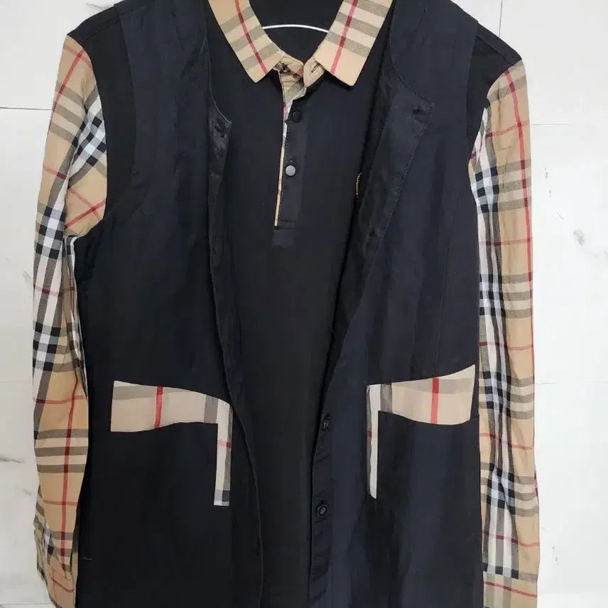[BUNJANG] Check Pattern Shirt Vest Set / 새상품  체크 셔츠 베스트  셋트 66  77
