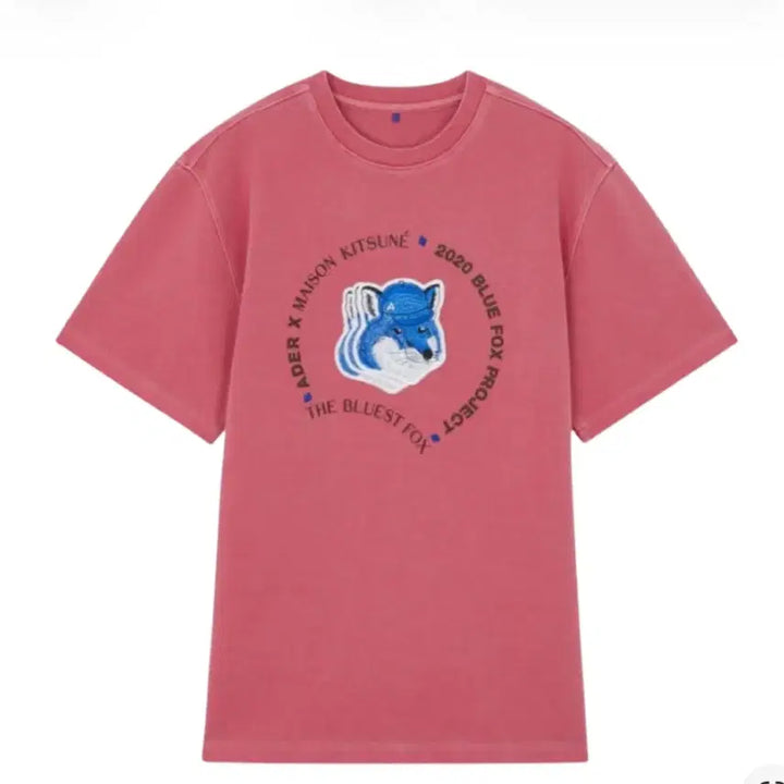 [BUNJANG] Ader Error Maison Kitsune Pink T-shirt / 아더에러 메종키츠네 반팔 티셔츠 핑크 A2