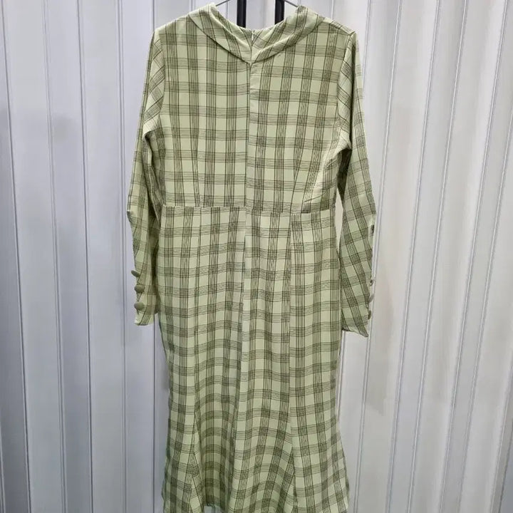 [BUNJANG] Checkered Long Dress / 체크 롱원피스 카라넥
