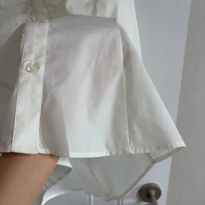 [BUNJANG] Vintage White Basic 3/4 Sleeve Blouse L / (일본 수입 빈티지)셔츠 화이트 정장 기본 베이직 7부 소매 블라우스 L