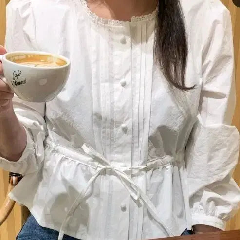 [BUNJANG] Mintude Weather String Blouse / 민뚜드 웨더 스트링 블라우스