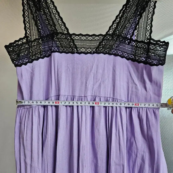 [BUNJANG] FRANCO Lavender Lace Long Dress / FRANCO 레이스 롱 원피스 라벤더
