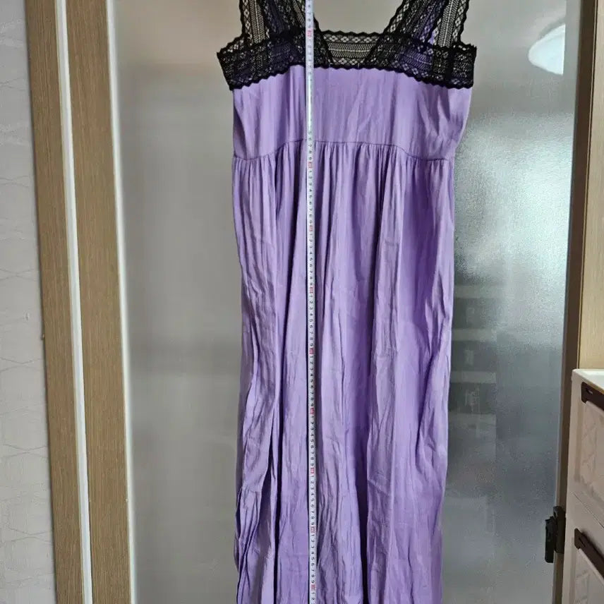 [BUNJANG] FRANCO Lavender Lace Long Dress / FRANCO 레이스 롱 원피스 라벤더