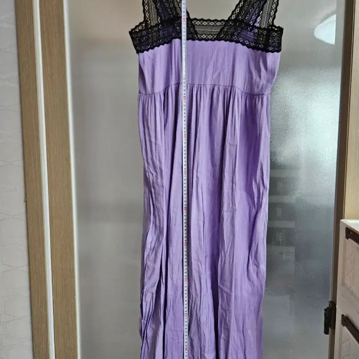 [BUNJANG] FRANCO Lavender Lace Long Dress / FRANCO 레이스 롱 원피스 라벤더