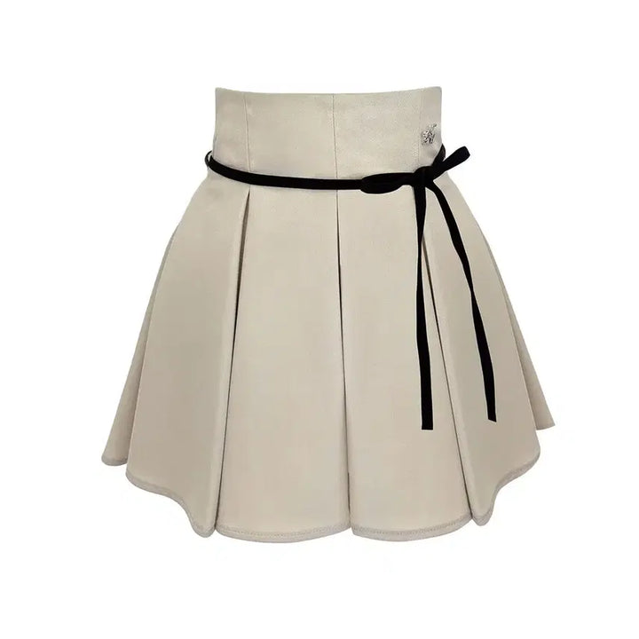[BUNJANG] Michel Macaron Ribbon Flare Skirt / 미셸마카롱 리본 택 플레어 스커트
