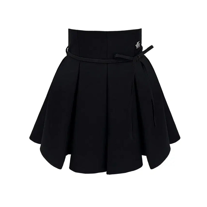 [BUNJANG] Michel Macaron Ribbon Flare Skirt / 미셸마카롱 리본 택 플레어 스커트