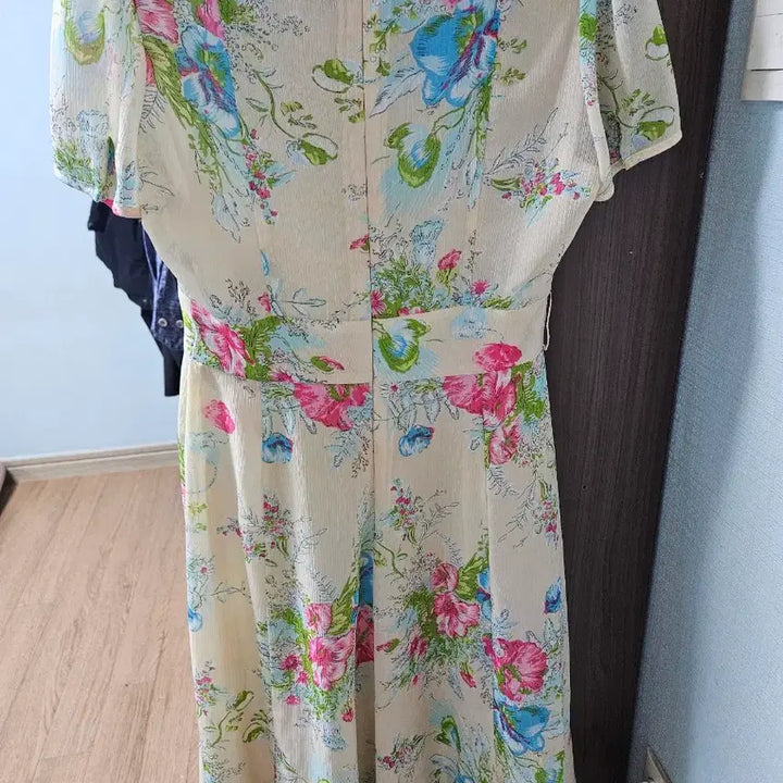 [BUNJANG] Imported Floral Chiffon Maxi Dress / 수입보세  꽃무늬 쉬폰 원피스 55
