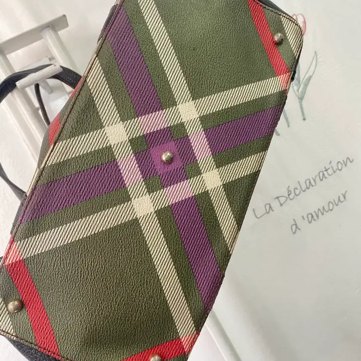 [BUNJANG] DAKS Signature Check Pattern Tote Bag / 닥스(DAKS) 시그니처 체크 패턴 토트백
