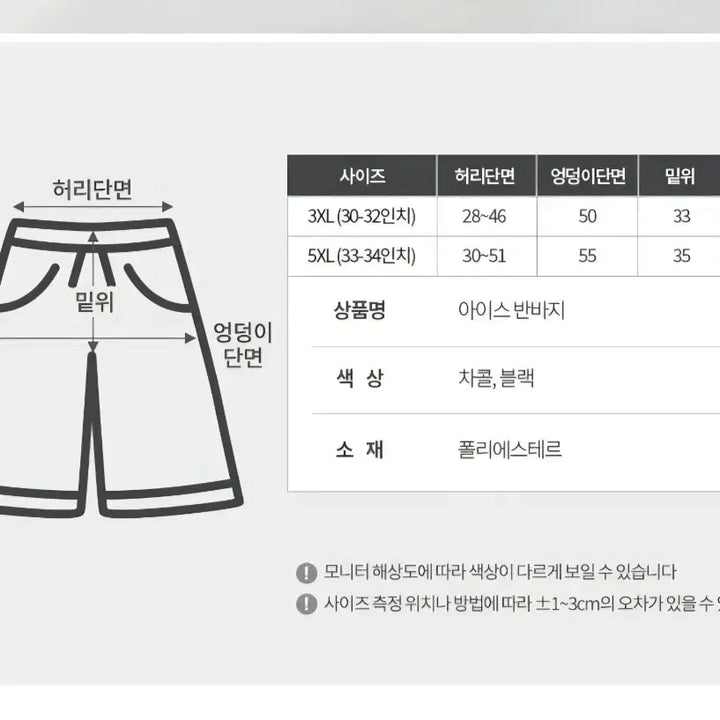 [BUNJANG] Ice Shorts 1+1 Set / 남성 아이스 반바지 1+1