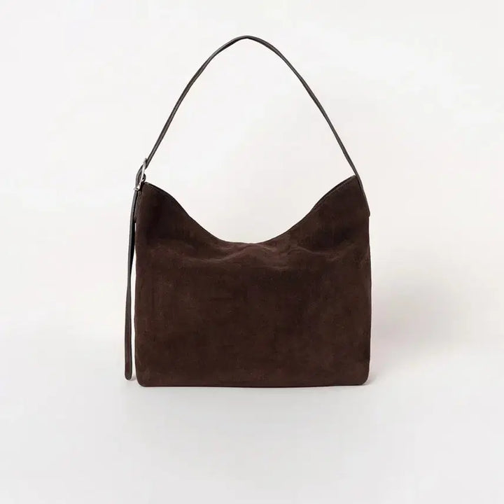 [BUNJANG] Lebane Suede Hobo Bag / Lebane 르베인 스웨이드 호보백 딥 브라운