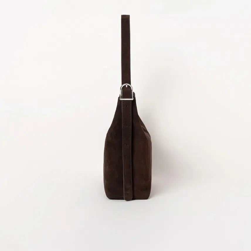 [BUNJANG] Lebane Suede Hobo Bag / Lebane 르베인 스웨이드 호보백 딥 브라운