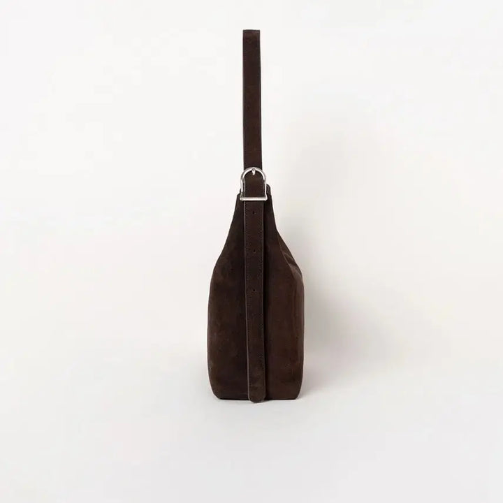 [BUNJANG] Lebane Suede Hobo Bag / Lebane 르베인 스웨이드 호보백 딥 브라운
