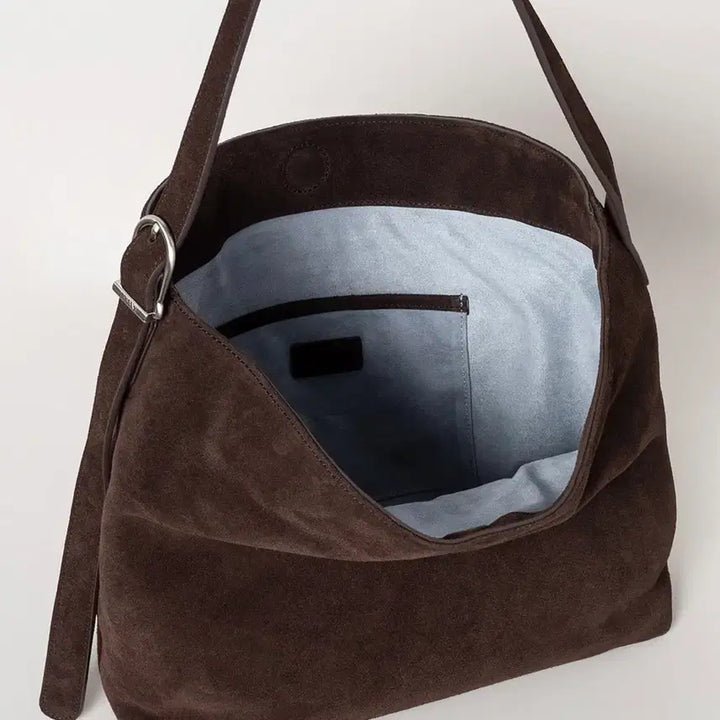 [BUNJANG] Lebane Suede Hobo Bag / Lebane 르베인 스웨이드 호보백 딥 브라운