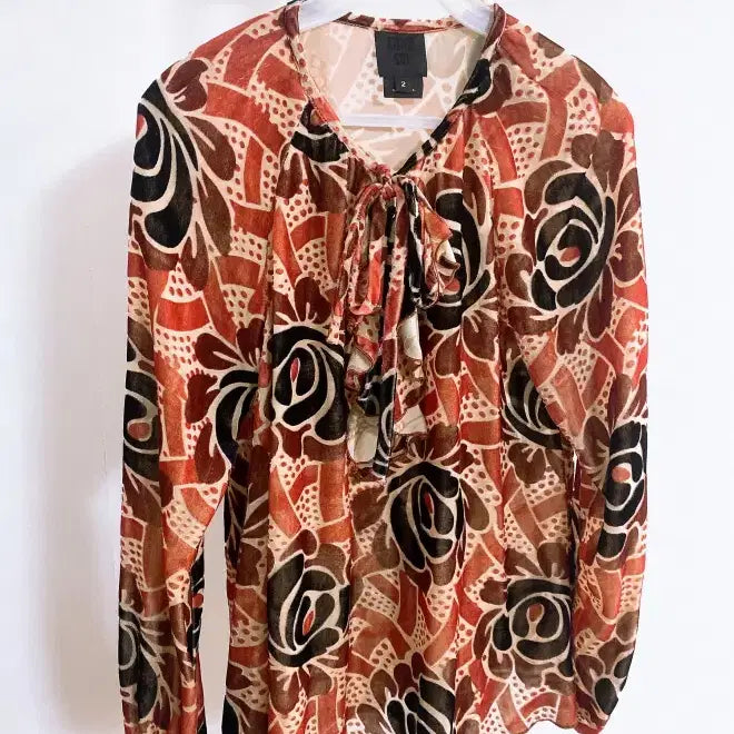 [BUNJANG] Anna Sui Silk Ribbon Blouse / 몽빈티지(2사이즈)안나수이여자실크긴팔리본블라우스