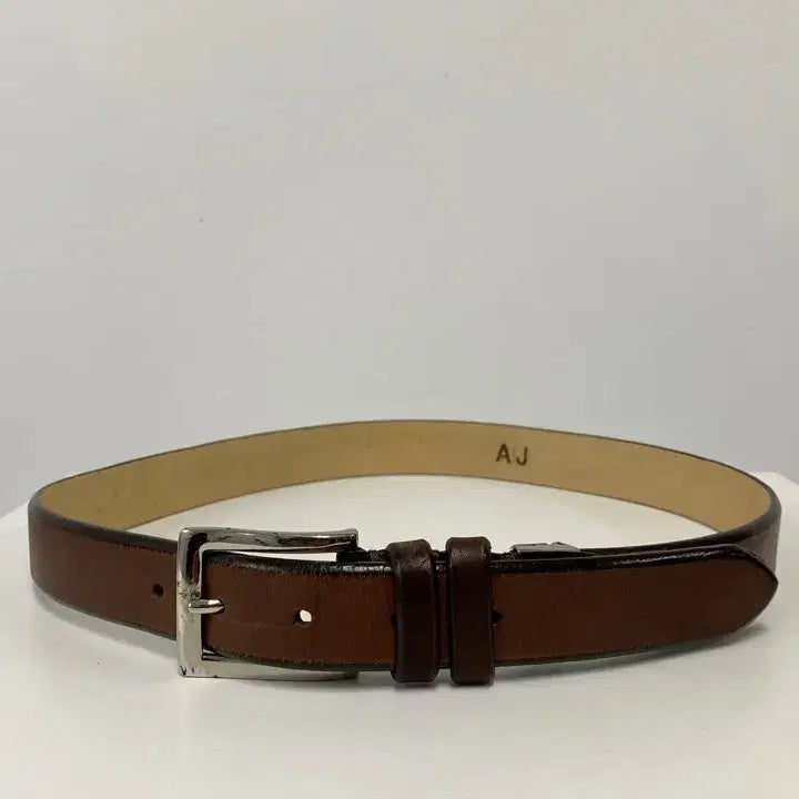 [BUNJANG] AJ Vintage Cow Leather Belt / 빈티지 AJ 카우 레더 벨트