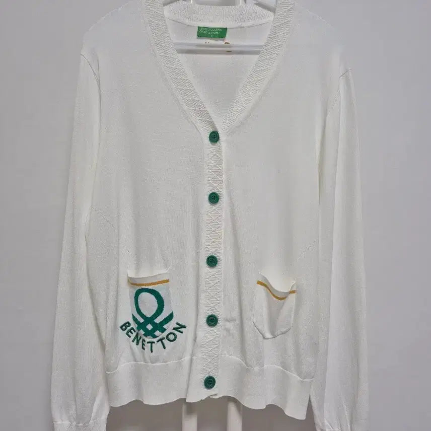 [SOLD OUT] 베네통 화이트 면 가디건