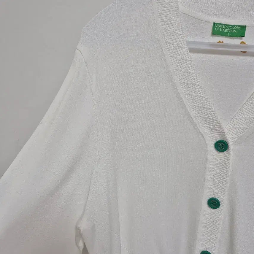 [SOLD OUT] 베네통 화이트 면 가디건