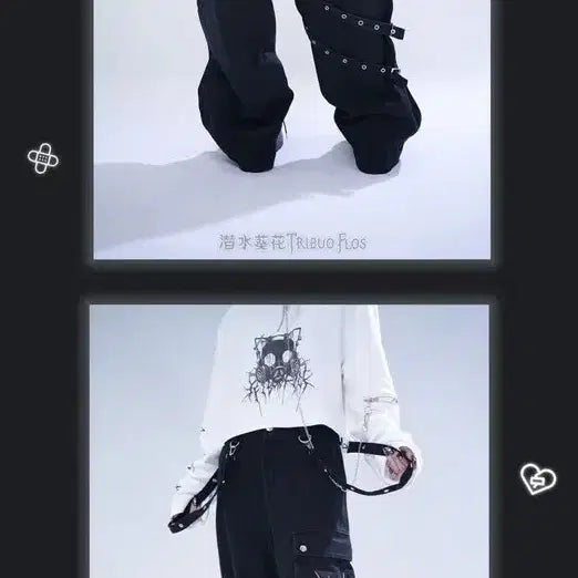 [BUNJANG] High Waist Denim Jeans / 지뢰계 스트랩 데님 팬츠 하이웨이스트 청바지(2컬러)