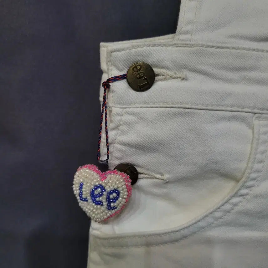 [BUNJANG] Lee White Denim Overall / Lee 화이트 데님 오버롤