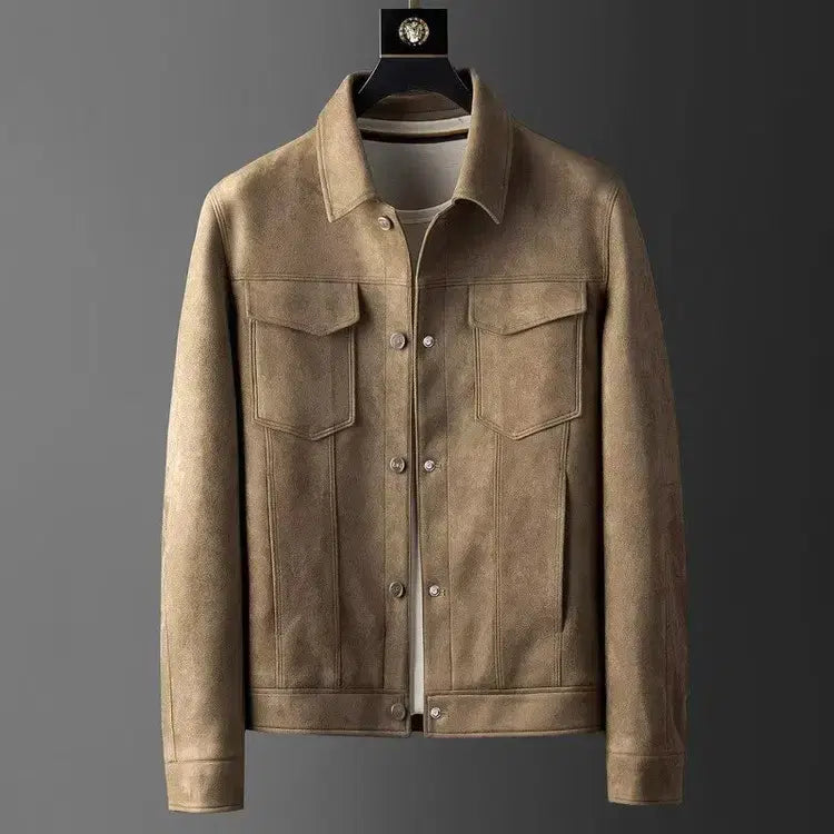 [SOLD OUT] 남성 스웨이드 자켓 가죽자켓 봄 가을 캐주얼 점퍼 빈티지 아우터