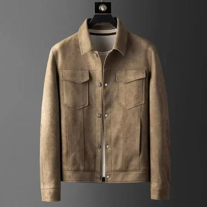 [SOLD OUT] 남성 스웨이드 자켓 가죽자켓 봄 가을 캐주얼 점퍼 빈티지 아우터