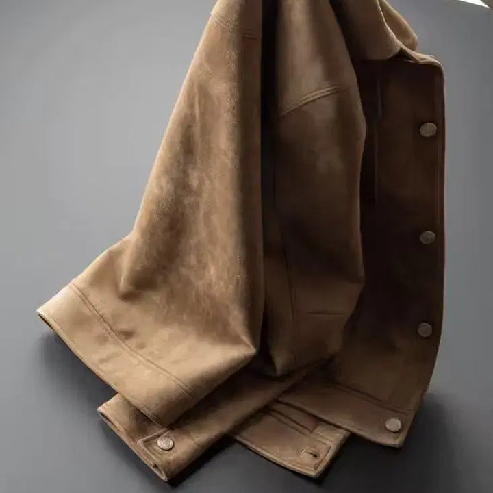 [SOLD OUT] 남성 스웨이드 자켓 가죽자켓 봄 가을 캐주얼 점퍼 빈티지 아우터