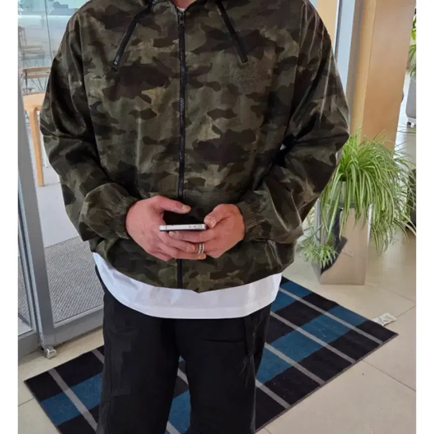 [BUNJANG] Camouflage Zip-Up Hoodie / (새제품) 카모 후드집업