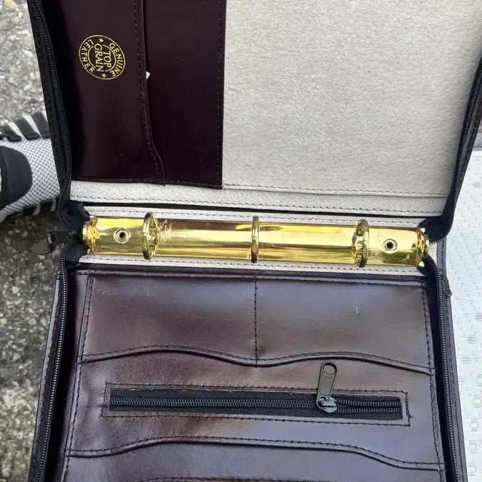 [BUNJANG] Leather Clutch Wallet Set / 가죽 클러치 지갑 세트 버건디 다이어리 수첩세트