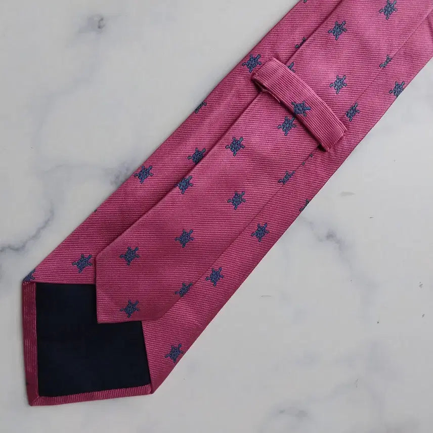 [SOLD OUT] 폴로 랄프로렌 핑크 거북이 자수 넥타이 9.3cm A+등급 K2513