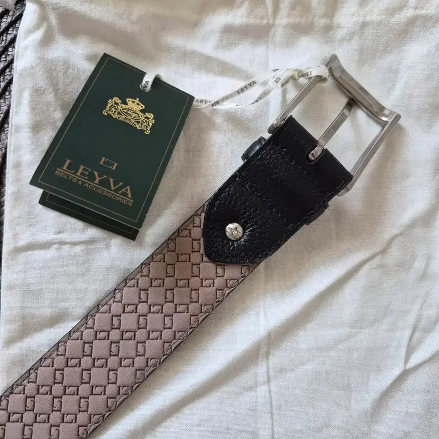 [SOLD OUT] LEYVA 남성 가죽 벨트  블랙 95 (30~34인치)