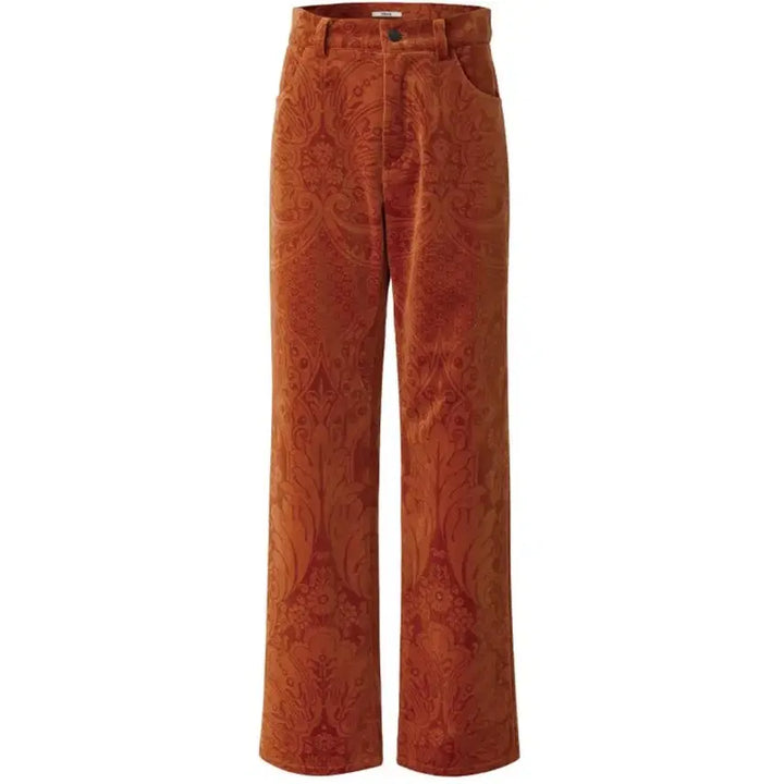 [BUNJANG] Teak Velvet Jacquard Pants / Teak 티크 벨벳 자가드 팬츠