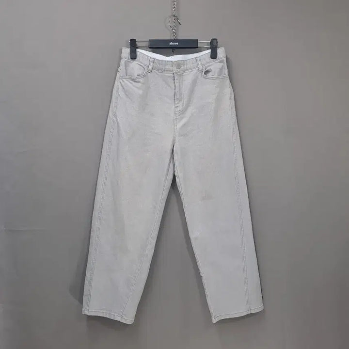 [BUNJANG] Gray Denim Pants / 허리밴드 연그레이 컬러 데님 팬츠