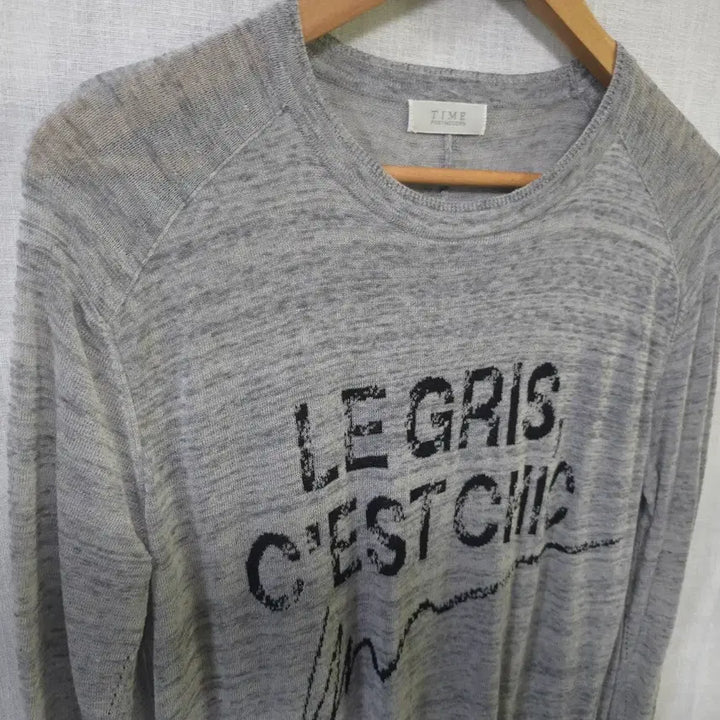 [BUNJANG] Time Linen Blend Knit Top / 타임 한섬 정품 린넨 니트 여름 긴팔 얇은 그레이 여성 90 44 55