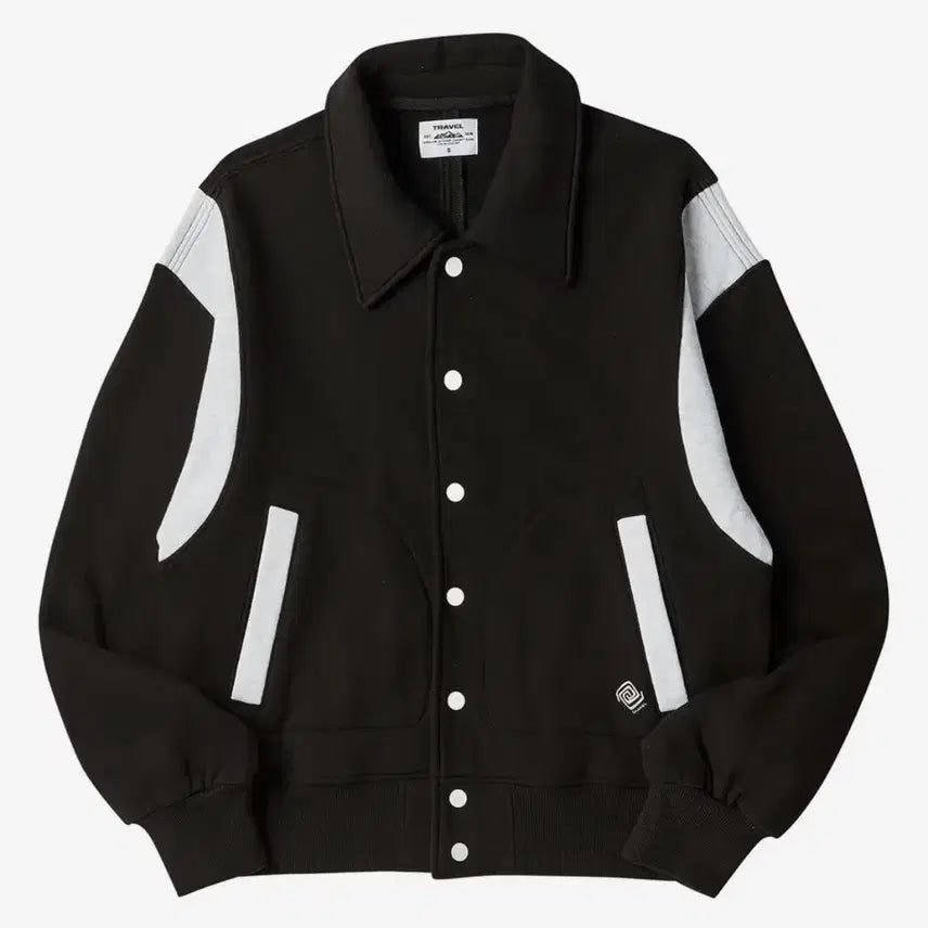 [BUNJANG] Scout Varsity Sweat Jacket Black M / 트래블 스카우트 바시티 스웨트 자켓 블랙 M