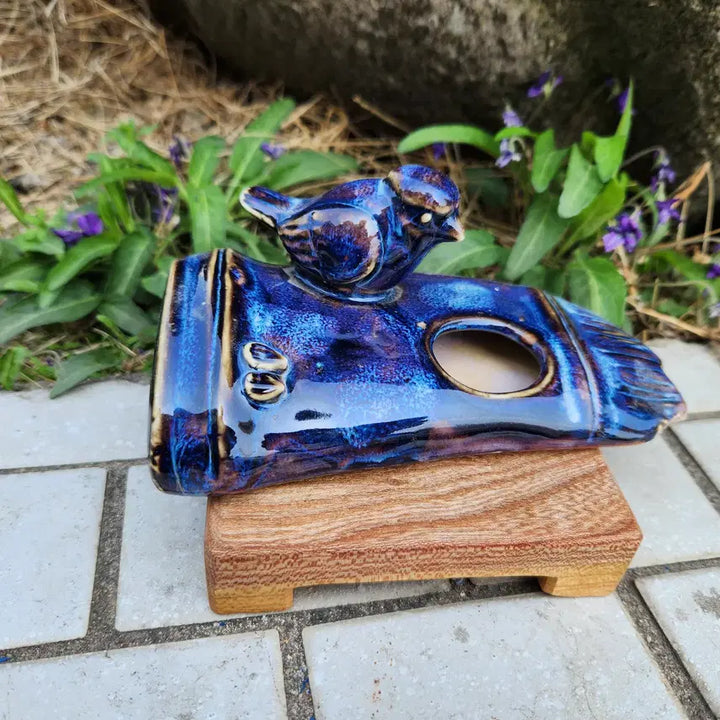 [BUNJANG] Bluebird Ceramic Brush Holder / 파랑새 도자기필세