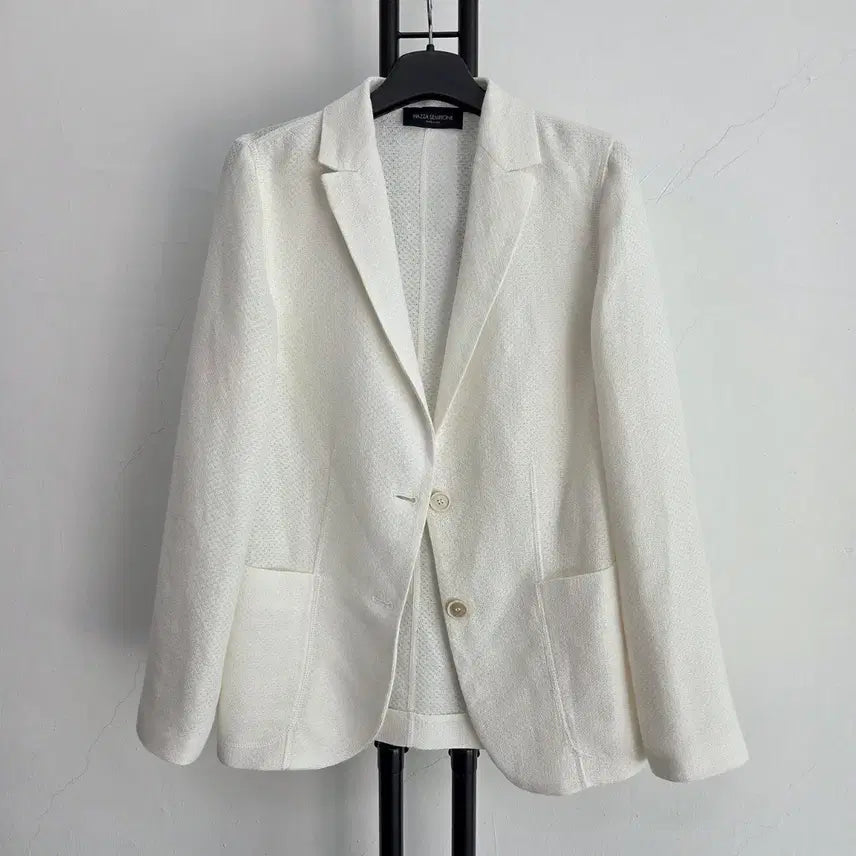 [BUNJANG] Piazza Sempione White Jacket / 정품 피아자 셈피오네 PIAZZA SEMPIONE 화이트 자켓