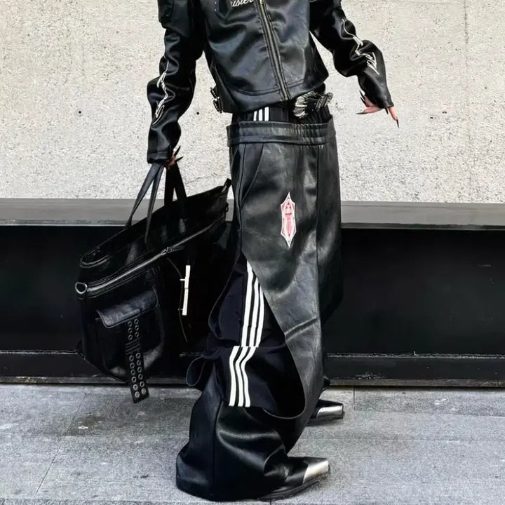 [BUNJANG] Two-Way Leather Pants / 투웨이스트 가죽팬츠