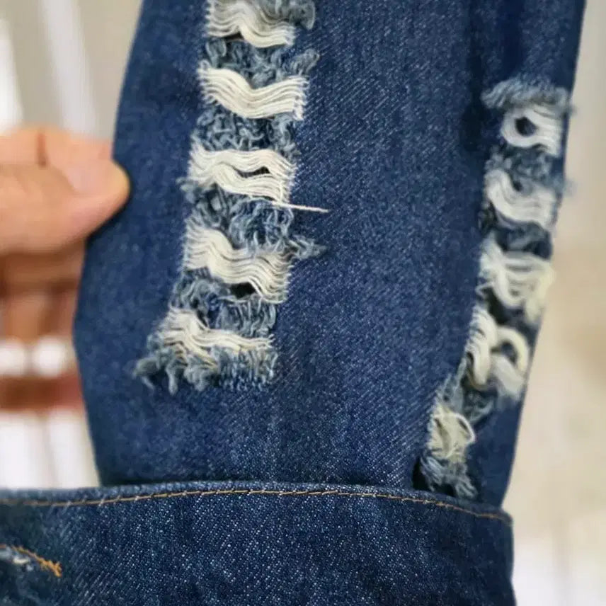 [BUNJANG] Nahurang Vintage Denim Jacket / 봄 빈티지 깜찍한 나후랑  청 자켓  거의새거  가슴단면69