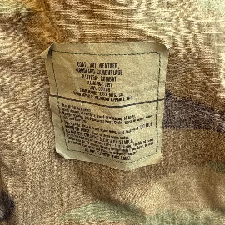 [SOLD OUT] US ARMY 립스탑 우드랜드 퍼티그 자켓