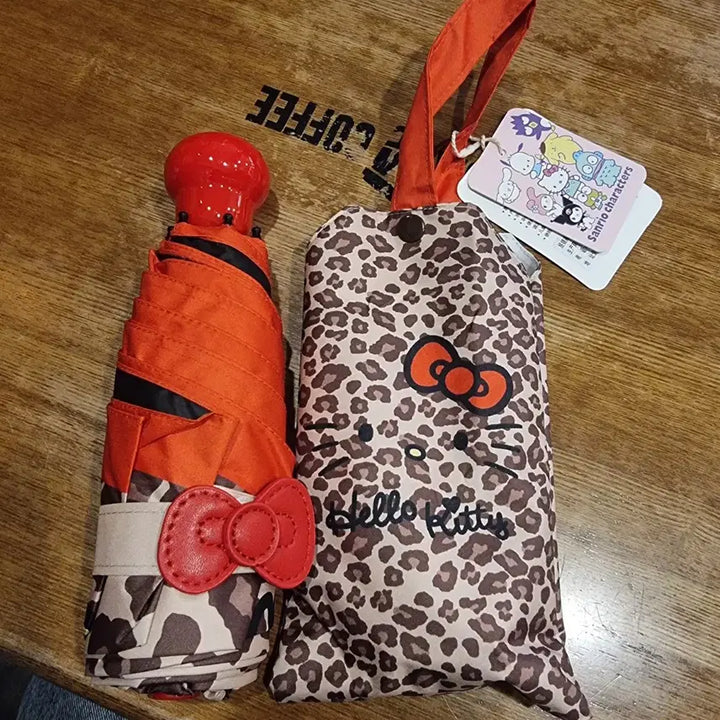 [SOLD OUT] 헬로키티 레오파드 우(양)산 &amp; 타포린백
