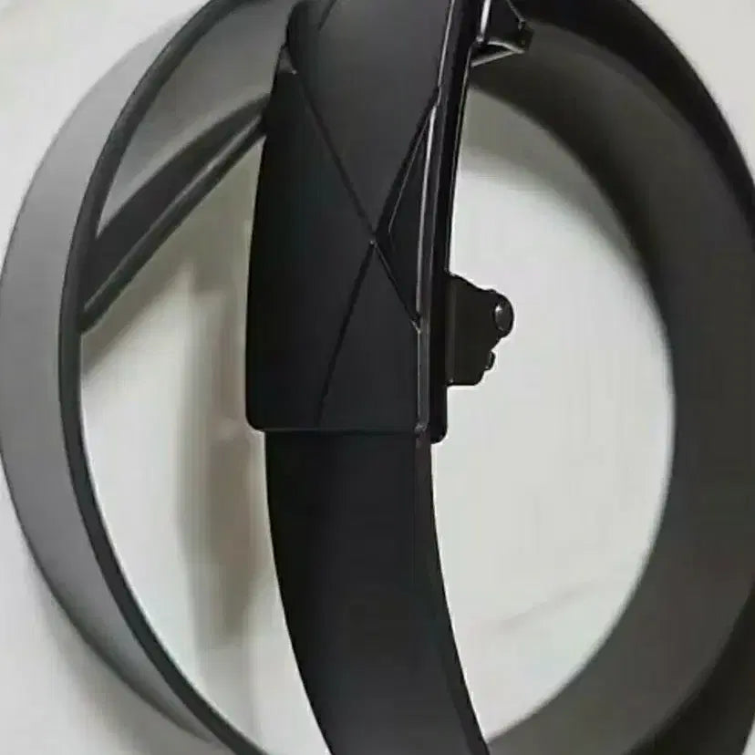 [BUNJANG] Black Automatic Buckle Belt / 블랙 자동 버클 벨트