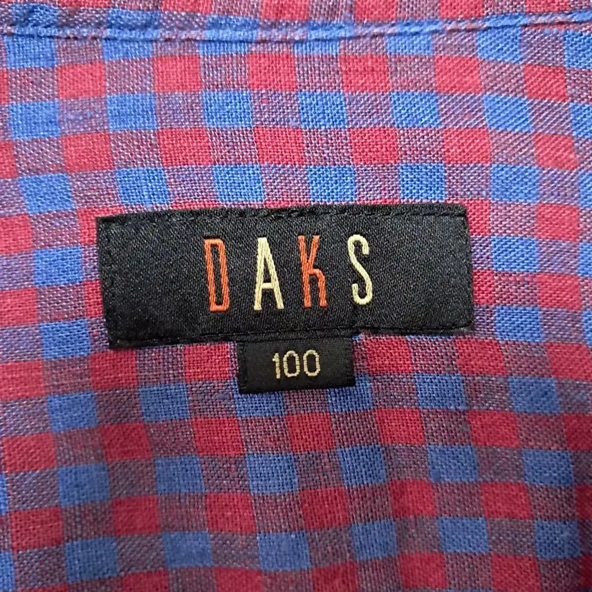 [BUNJANG] Daks Checkered Short-Sleeve Shirt / 닥스 마100% 체크 반팔 셔츠 남방 남성의류 100 가격더내림